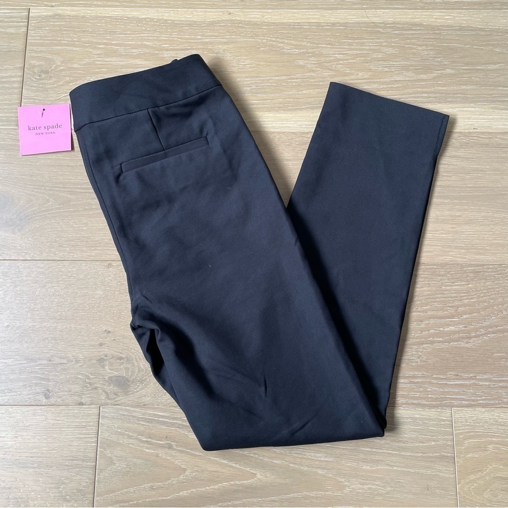 NWT Kate Spade Mainline Stretch Twill Dress Straight Crop Pant with Slits on Hem - Picture 7 of 11